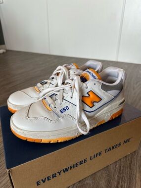 New Balance 550 White Orange Sneakers